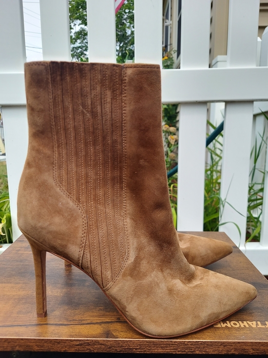 Veronica Beard Shoes - Veronica Beard Lisa Hazelwood Suede Pointed-Toe Ankle Boots Womens Size 10.5